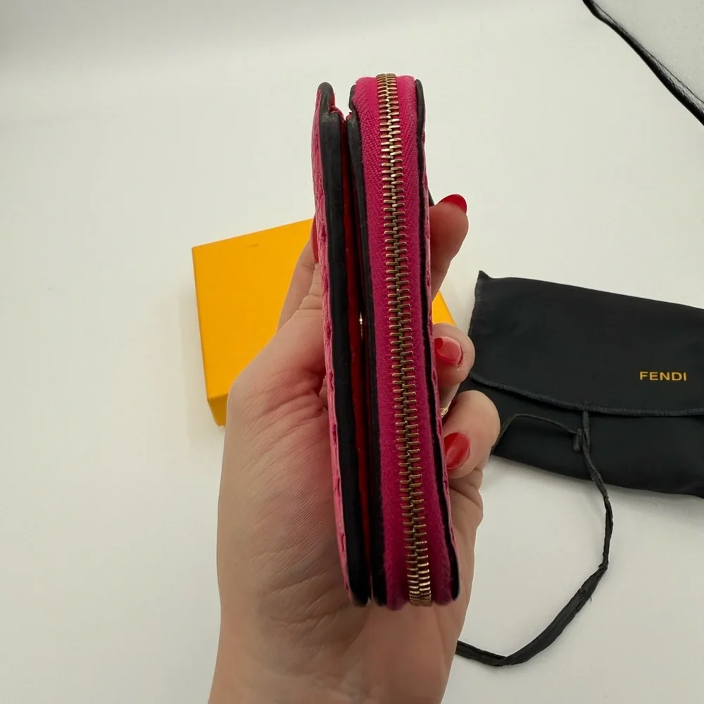 Fendi Celleria Leather Compact Wallet - Picture 4 of 8